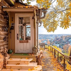 Пазл: Осеннее крылечко