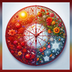 Пазл: Цветочные часы 