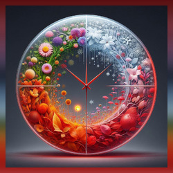 Пазл: Цветочные часы 