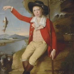 Пазл: Мальчик с рыбой