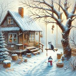 Пазл: Зимний дворик