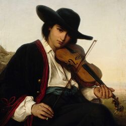 Пазл: Мужчина со скрипкой