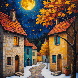 Пазл: Падает снег