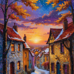 Пазл: Падает снег