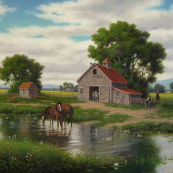 Пазл: Старая конюшня