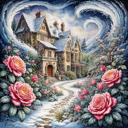 Пазл: Зимние розы