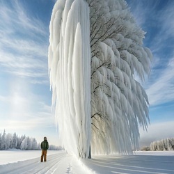 Пазл: Замерзшая плакучая ива