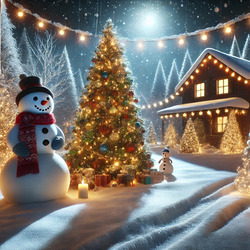 Пазл: Новогодняя полянка