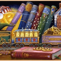 Пазл: На книжной полке