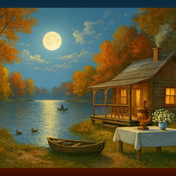 Пазл: Тихим вечером на реке