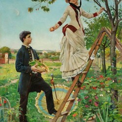 Пазл: Сбор персиков