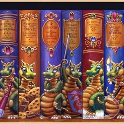 Пазл: На книжной полке