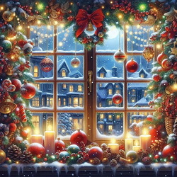 Пазл: Новогоднее окно