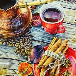 Пазл: Кофе с корицей