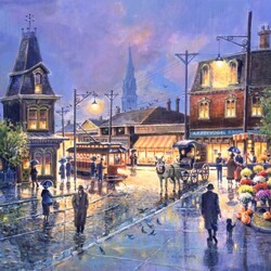 Пазл: Дождливый вечер