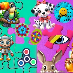 Пазл: Веселые зверюшки