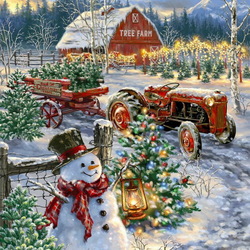 Пазл: Рождественская ёлочная ферма