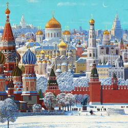 Пазл: Кремль зимой