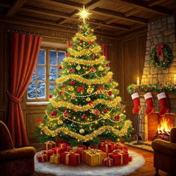 Пазл: Новогодний интерьер