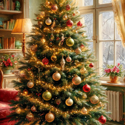 Пазл: Новогодний интерьер
