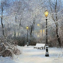 Пазл: Огни зимнего вечера