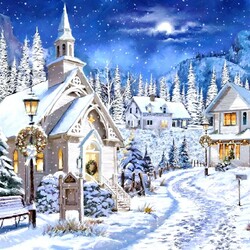 Пазл: Часовня «Зимняя страна чудес»