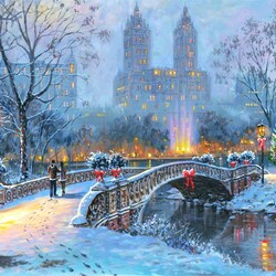 Пазл: Центральный парк перед Рождеством
