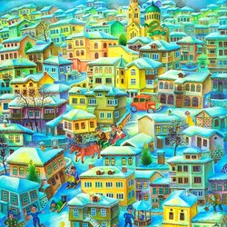 Пазл: Зима в городе