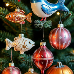 Пазл: Ёлочные украшения