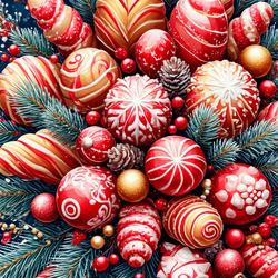 Пазл: Новогодний букет из конфет