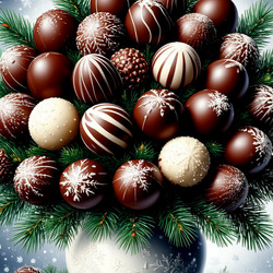 Пазл: Новогодний букет из шоколадных конфет