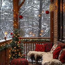 Пазл: Зимний балкон