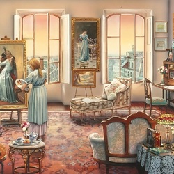 Пазл: У мольберта