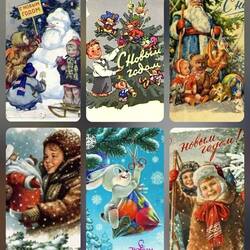 Пазл: Новогодние открытки
