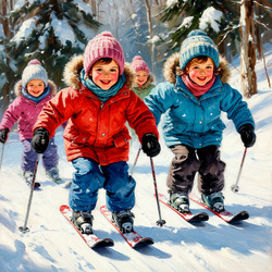 Пазл: Зимние забавы