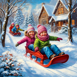 Пазл: Зимние забавы