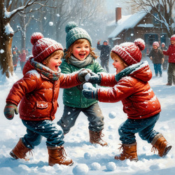 Пазл: Зимние забавы