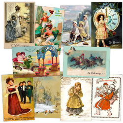 Пазл: Винтажные открытки