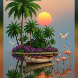 Пазл: Фламинго