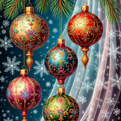 Пазл: Ёлочные украшения
