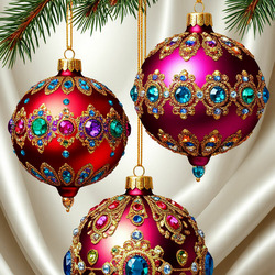 Пазл: Ёлочные украшения