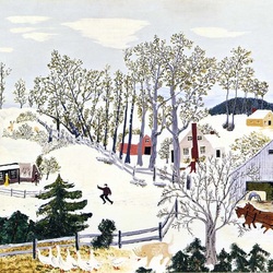 Пазл: Зимняя деревня 