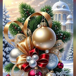 Пазл: Новогодние украшения