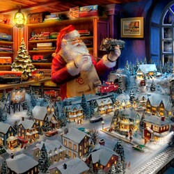 Пазл: Мастерская Санты Клауса