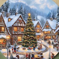Пазл: Рождественская деревня