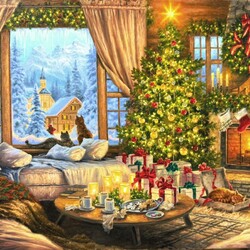 Пазл: Новогодний интерьер