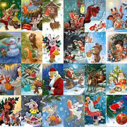 Пазл: Новогодние открытки