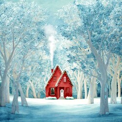 Пазл: В серебряном лесу