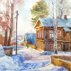 Пазл: Зимний пейзаж 