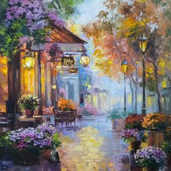 Пазл: Осеннее кафе 